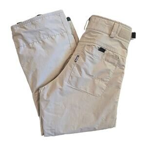 BURTON Snowboard Pants BIO-LITE Mens M Beige Cargo Mesh Lined Winter Outdoor Ski
